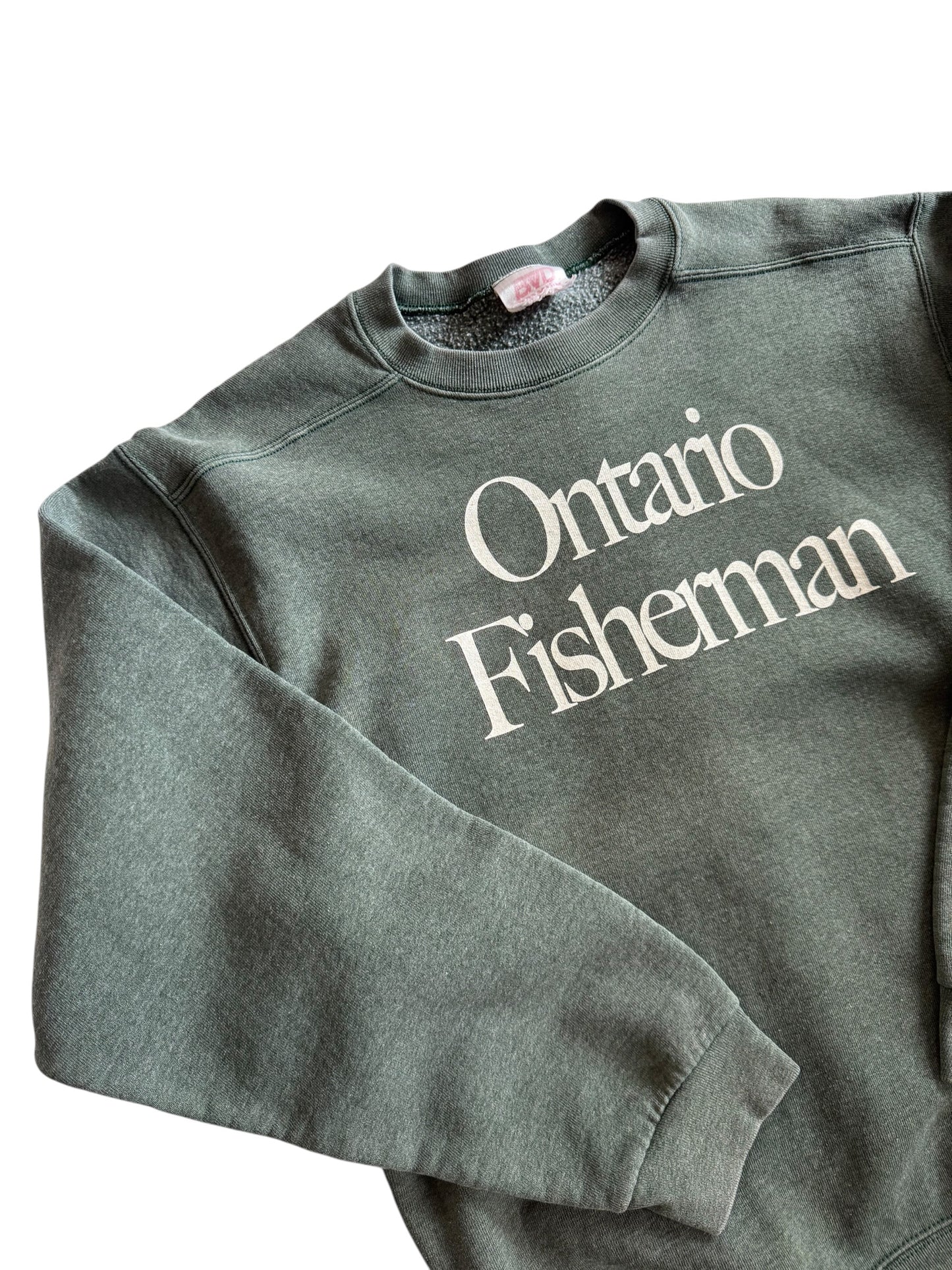 Ontario Fisherman Crewneck Faded Walleye - S