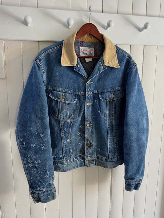 Vintage 1970s Lee Storm Rider Denim Lined Jacket - L