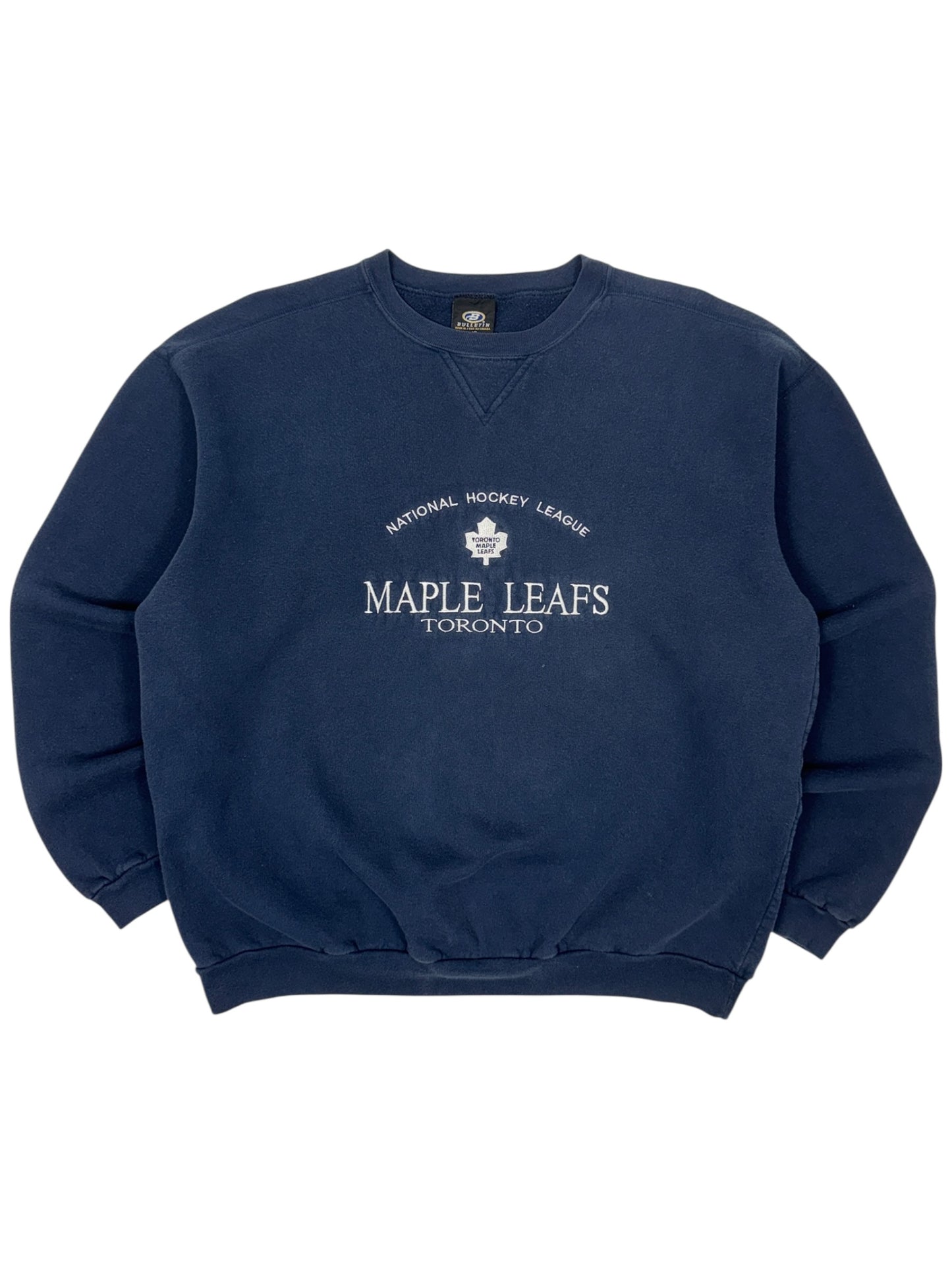 2000s Toronto Maple Leafs Embroidered Crewneck - L