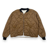 Vintage 80s Quilted Chestnut Brown Liner Jacket (L)