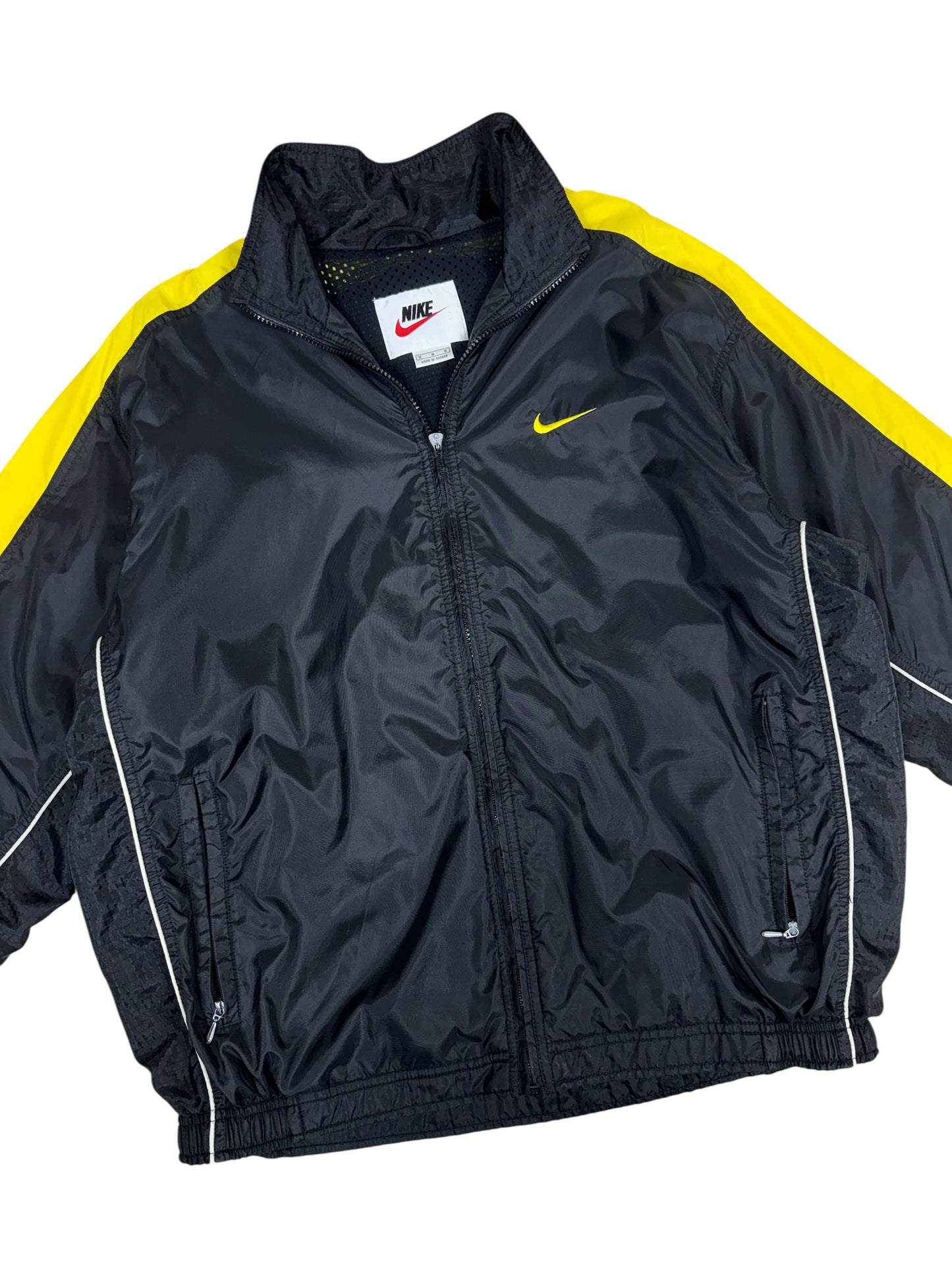 Vintage 90s Nike Black & Yellow Windbreaker - M