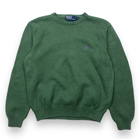 Vintage Polo Ralph Lauren Green Knit Sweater - M
