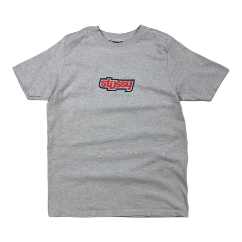 Stussy Grey Spellout Tee (S)