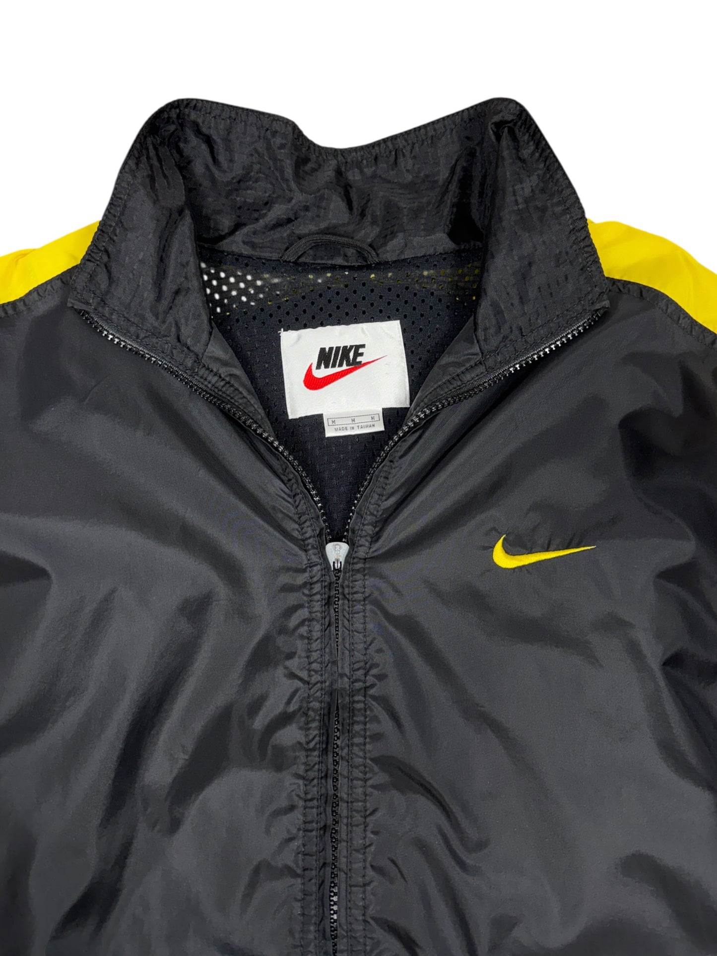 Vintage 90s Nike Black & Yellow Windbreaker - M