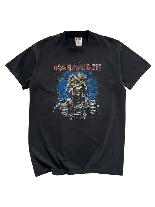 Vintage 90s Iron Maiden Somewhere In Time Parking Lot Tee - L