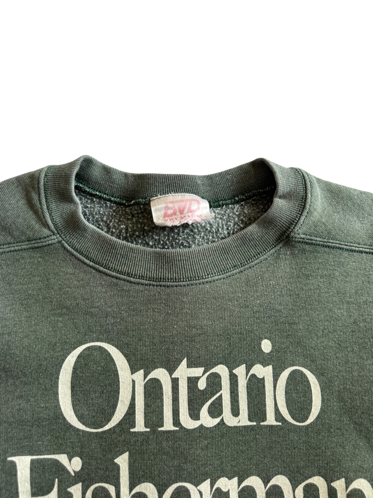 Ontario Fisherman Crewneck Faded Walleye - S