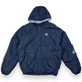 Vintage Adidas Striped Hooded Jacket (L)