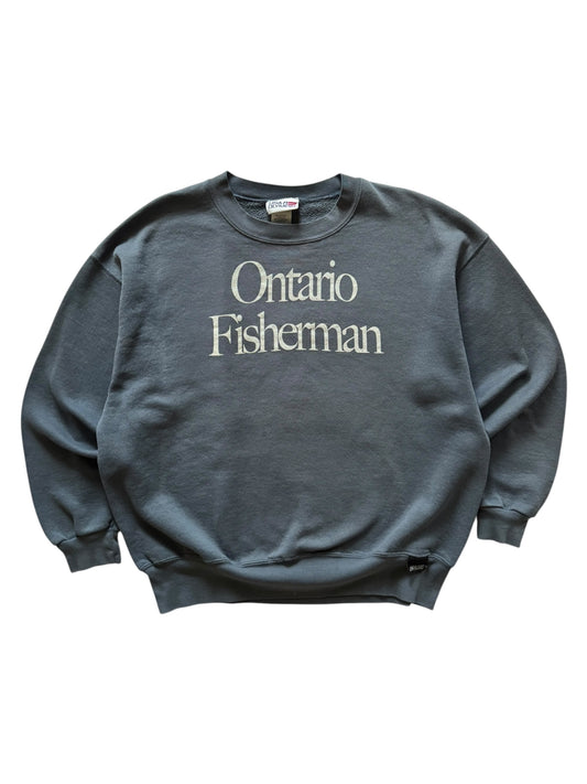 Ontario Fisherman Crewneck Steelhead Blue - L
