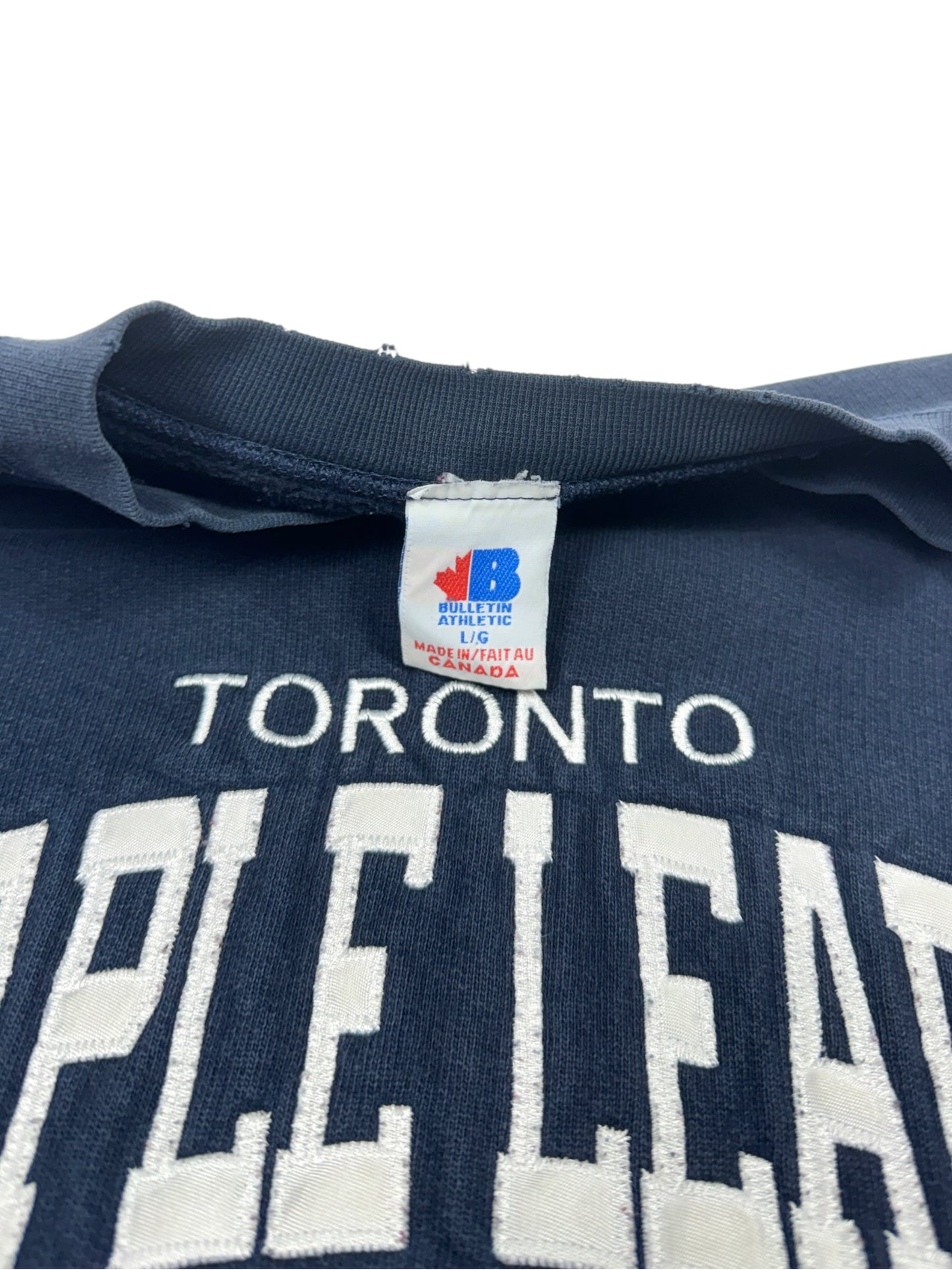 1990s Toronto Maple Leafs Bulletin Appliqué Crewneck - L