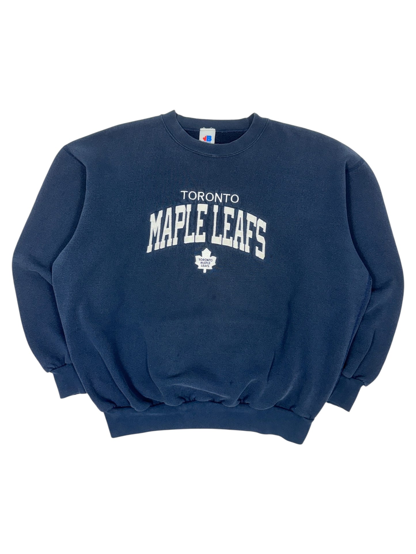 1990s Toronto Maple Leafs Bulletin Appliqué Crewneck - L