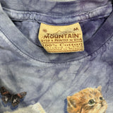 Vintage Tie Dye Printed Cats Tee - Youth M