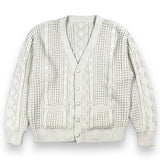 Vintage Cream Knit Cardigan (L)