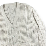 Vintage Cream Knit Cardigan (L)