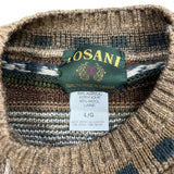 Vintage Tosani Coogi Style Brown Knit L
