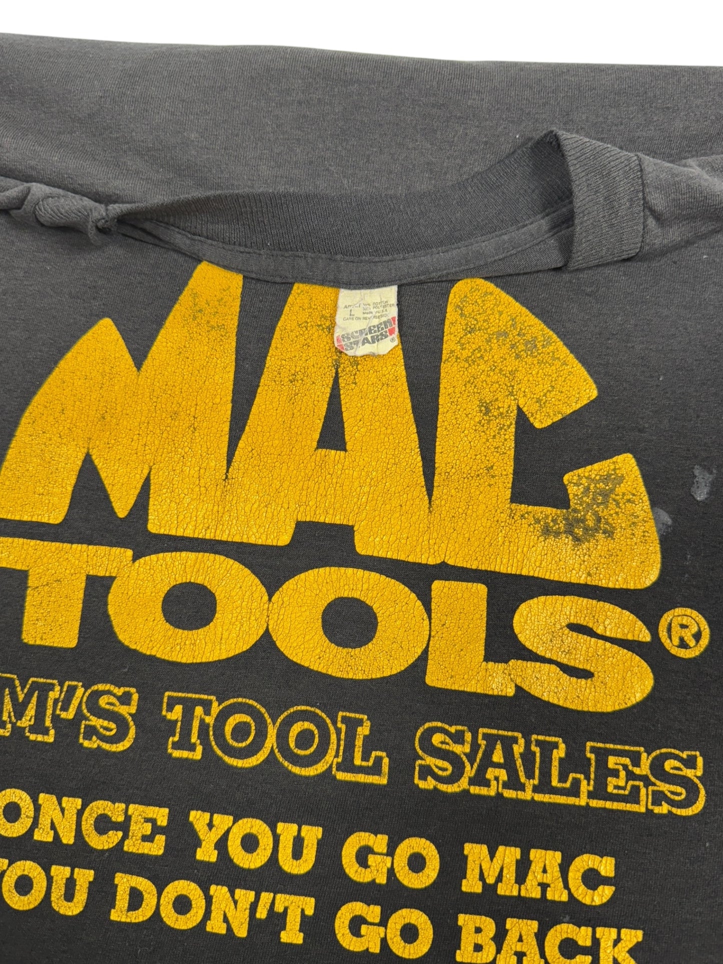 Vintage 80s Mac Tools Sun Faded Tee - L