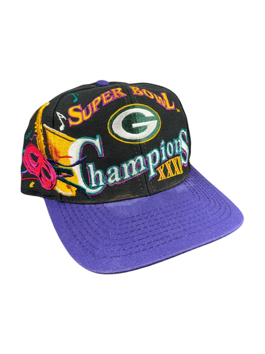 Vintage 90s Green Bay Packers Super Bowl Champs SnapBack
