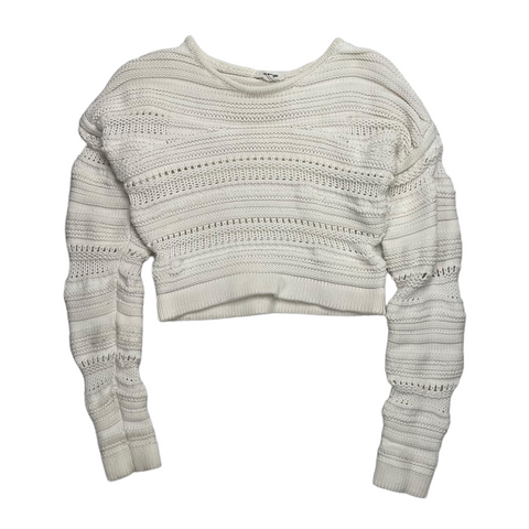 S Helmut Lang open knit cropped sweater