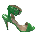 Manolo Blahnik Green Open Toe Heels US 5.5